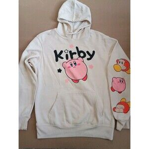 Kirby Men's Graphic Print Fleece Pullover Hoodie Size MEDIUM (38-40)